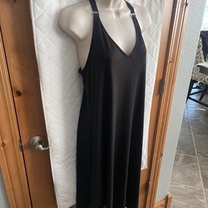 New Elegant Soft Black Gown. Bra straps